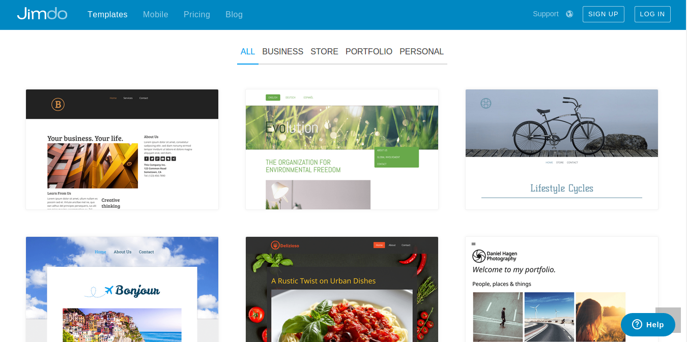 Jimdo Design Templates