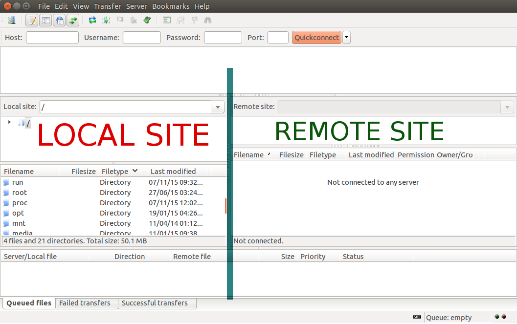 filezilla log in to subfolder