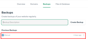 EasyWP hosting website backup